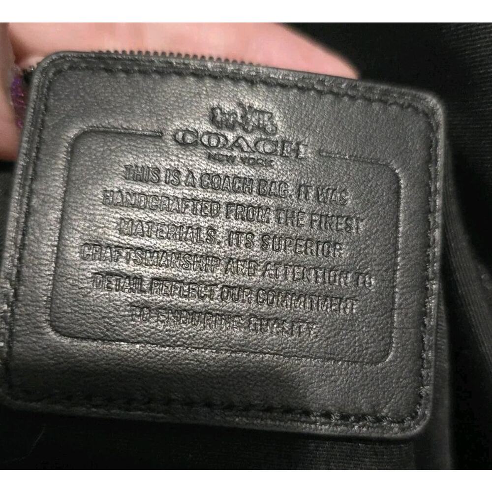 Coach Black/Black Signature Tote Shoulder Bag F37231 MSRP $325.00 - Picture 5 of 6